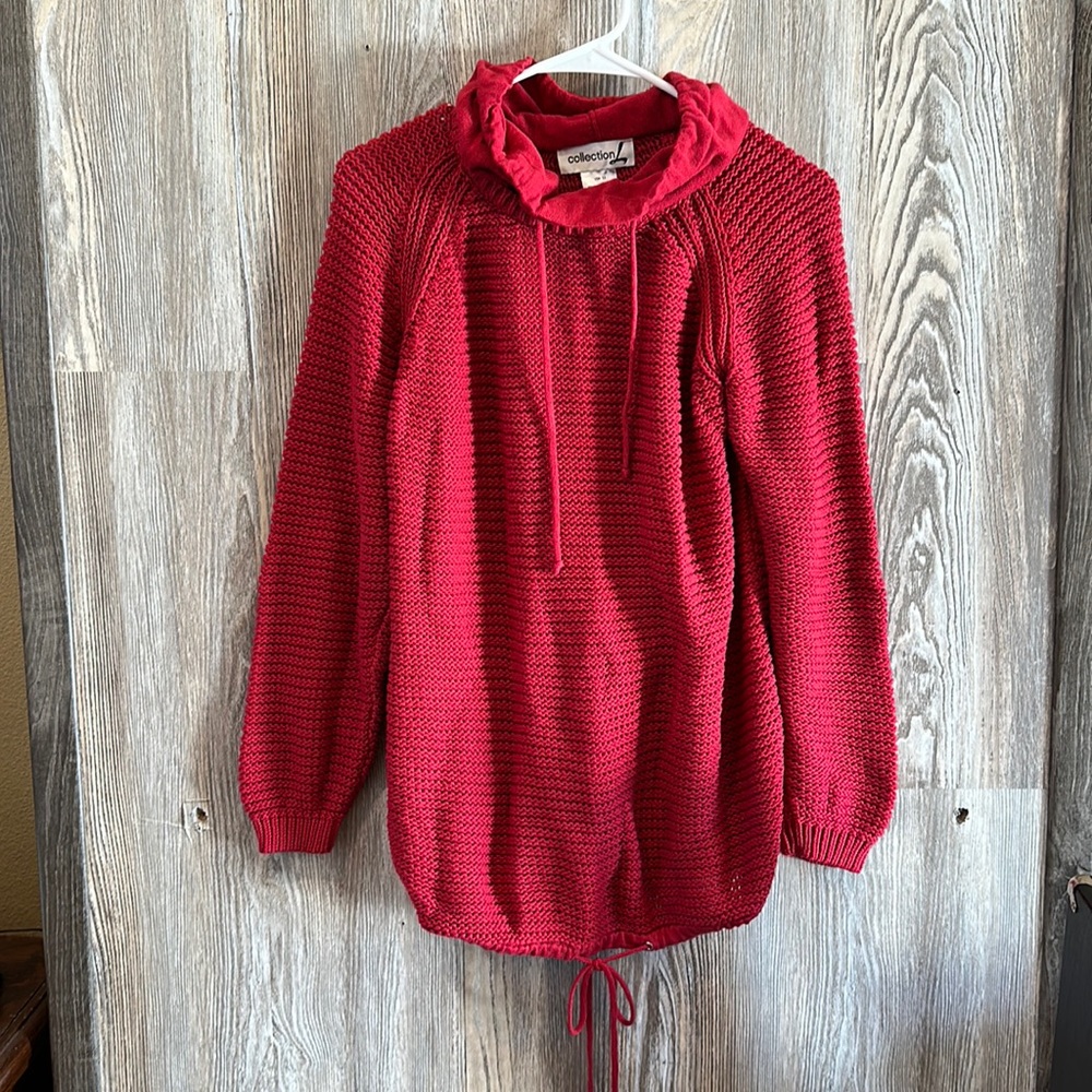 Collection L knit sweater in red, 12